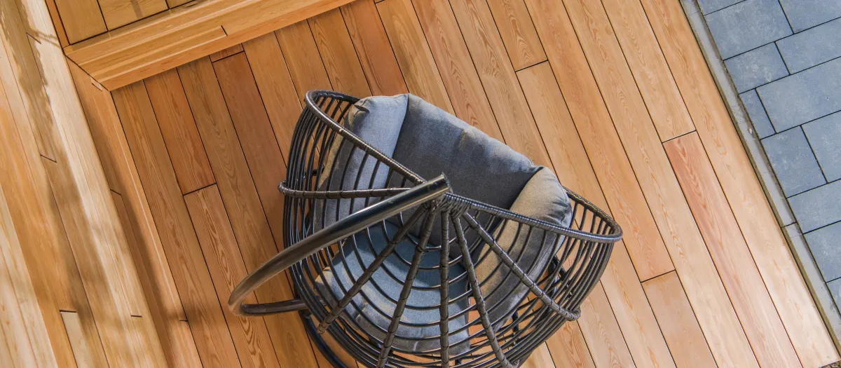 Terrasse en bois naturel